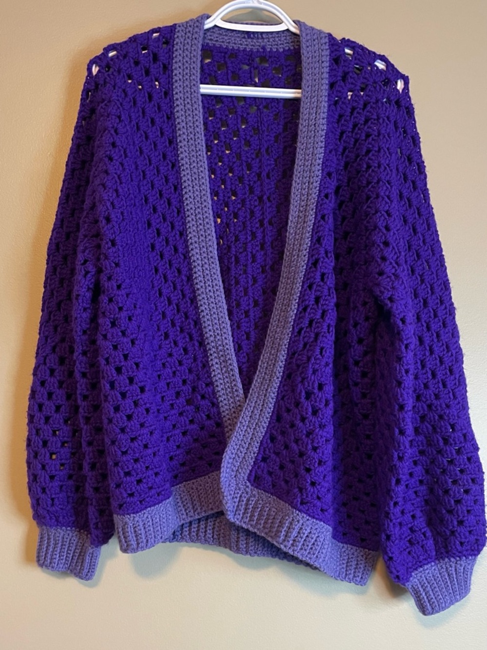 Handmade Chunky Knit Open Front Cardigan